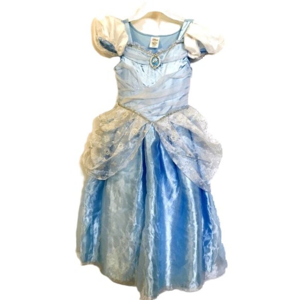 Cinderella  Blue Princess Dress Disney Store Sz 9 - 10  EUC